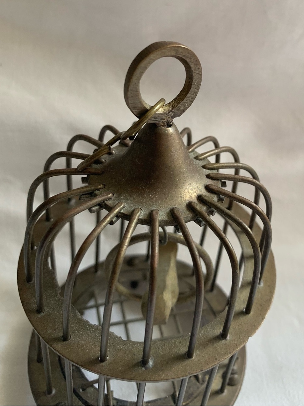 Vintage Miniature Brass Bird Cage - Picture 7 of 8